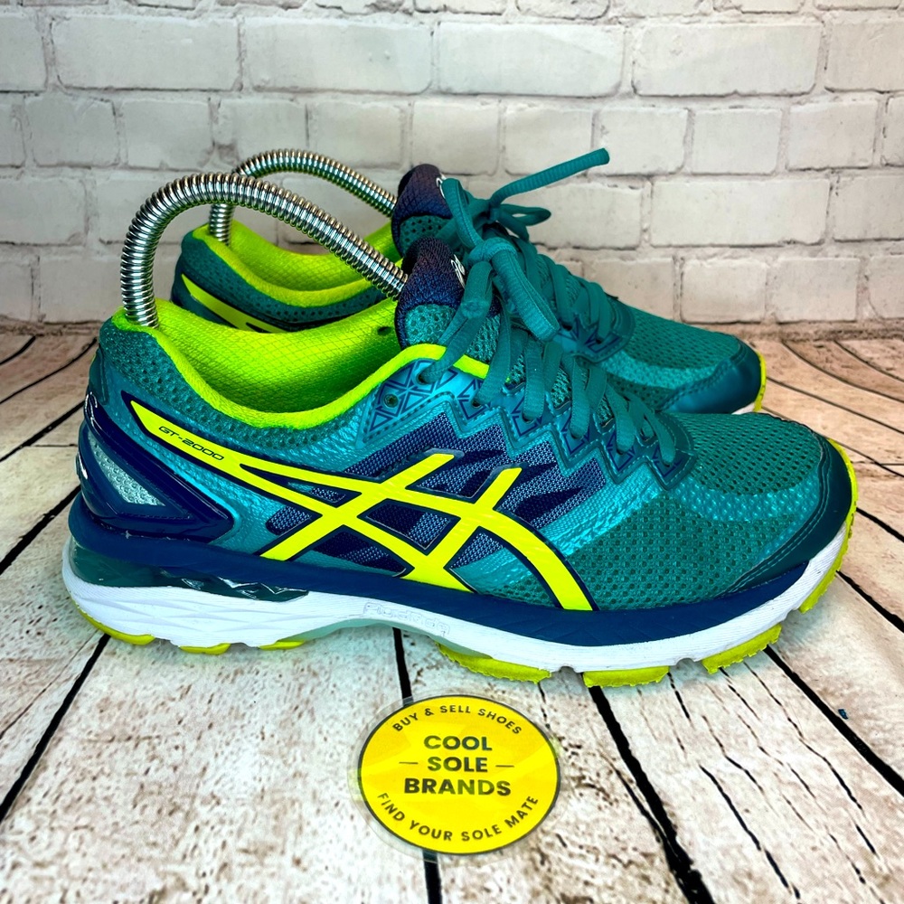 ASICS GT V4 Turquoise Lime punch Running shoes 7.5